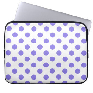 Periwinkle polka dots laptop sleeve