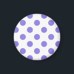 Periwinkle polka dots magnet<br><div class="desc">Periwinkle polka dots on white background</div>