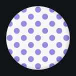 Periwinkle polka dots magnet<br><div class="desc">Periwinkle polka dots on white background</div>