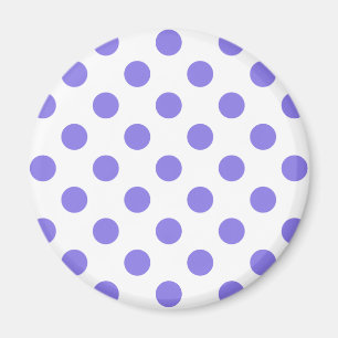 Periwinkle polka dots magnet