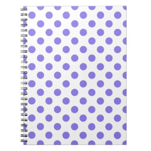 Periwinkle polka dots spiral notebook