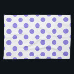 Periwinkle polka dots tea towel<br><div class="desc">Periwinkle polka dots on white background</div>