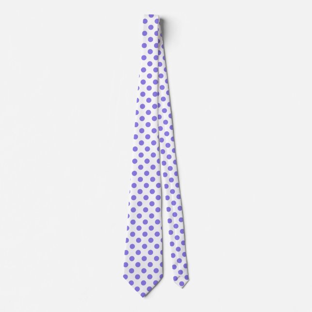 Periwinkle polka dots tie (Front)