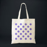 Periwinkle polka dots tote bag<br><div class="desc">Periwinkle polka dots on white background</div>
