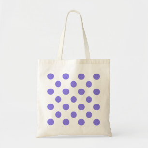 Periwinkle polka dots tote bag