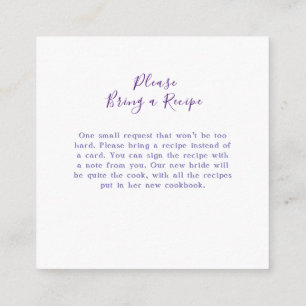 Periwinkle Pressed Wildflower Boho Bridal Shower Enclosure Card