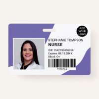Periwinkle professional nurse photo logo code