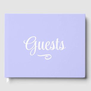 Periwinkle Purple Guest Book