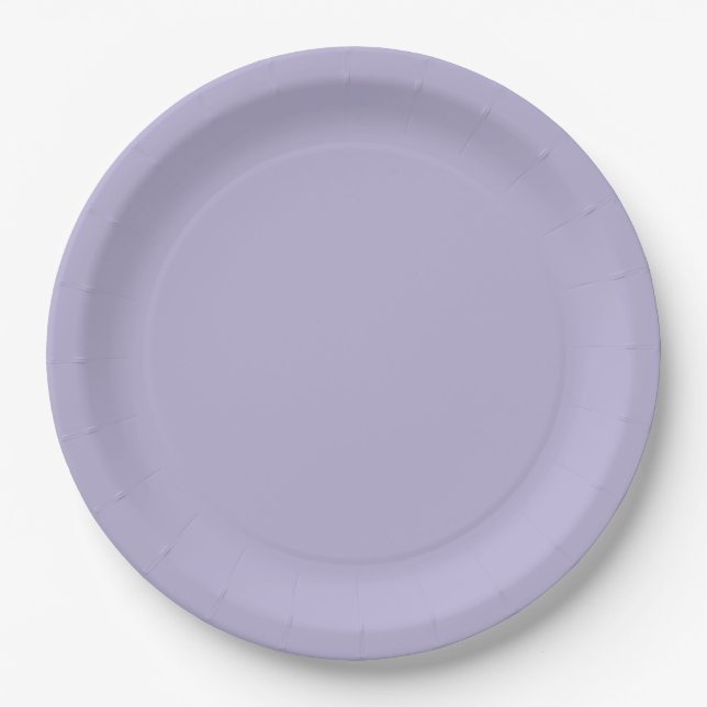 Periwinkle Purple  Paper Plate (Front)