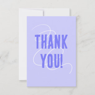 Periwinkle Purple Solid Thank You Card