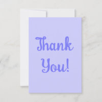 Periwinkle Purple Solid Thank You Card
