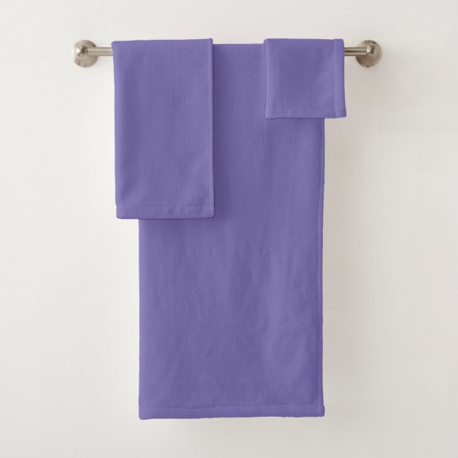 Periwinkle Solid Colour Bath Towel Set (Insitu)