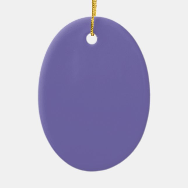 Periwinkle Solid Colour Ceramic Tree Decoration (Front)