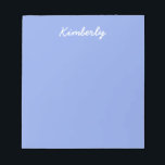 Periwinkle Solid Colour Notepad<br><div class="desc">This product features a solid purplish-blue,  Periwinkle colour. Easily personalise this item by adding a name,  initials,  other text,  photo or logo.</div>
