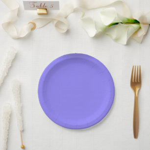 Periwinkle, solid colour, paper plate