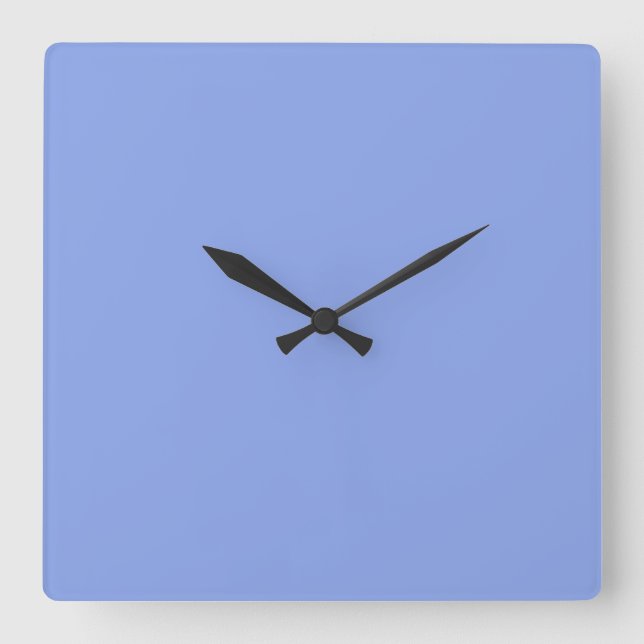 Periwinkle Solid Colour Square Wall Clock (Front)
