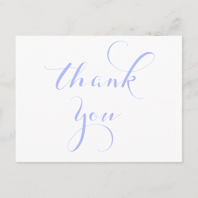 Periwinkle thank you postcards (Front)