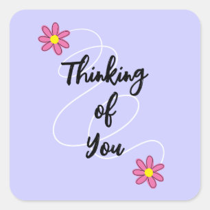 Periwinkle Thinking of You Stickers