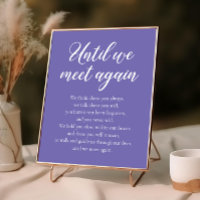 Periwinkle Until We Meet Again Wedding Memorial