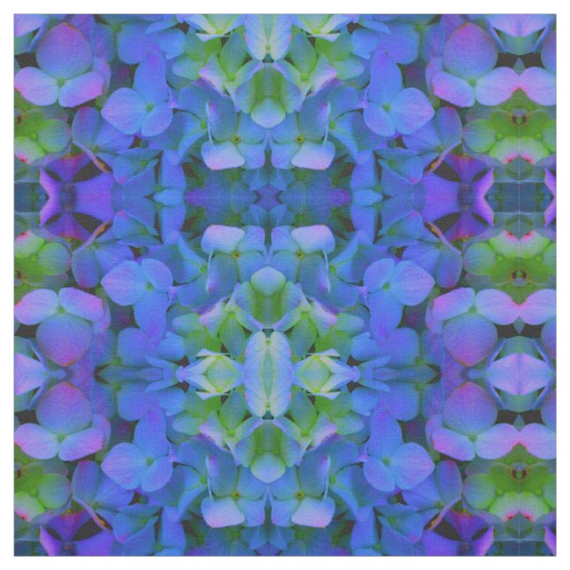 Periwinkle violet blue hydrangeas- romantic floral fabric (Swatch)
