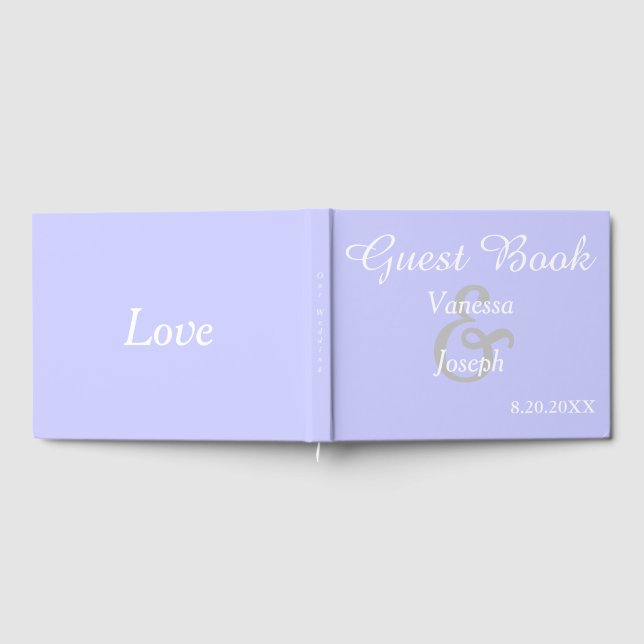 Periwinkle Wedding  Guest Book (Full)