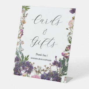 Periwinkle Wildflower Cards and Gifts  Pedestal Sign