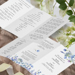 Periwinkle Wildflower Wedding Ceremony Program<br><div class="desc">Periwinkle Blue Wildflower ceremony program, printed on a flat paper sheet, which you will need to fold yourself. This sweet floral design has delicate and feminine wild flowers in a romantic soft palette of lilac, periwinkle, pale purple, lavender and blue. Perfect for spring and summer wedding. For co-ordinating invitations, stationery,...</div>