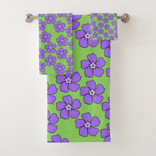Periwinkles bath towel set