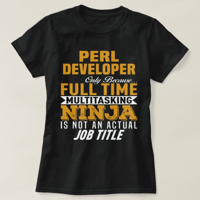 Perl Developer T-Shirt (Design Front)