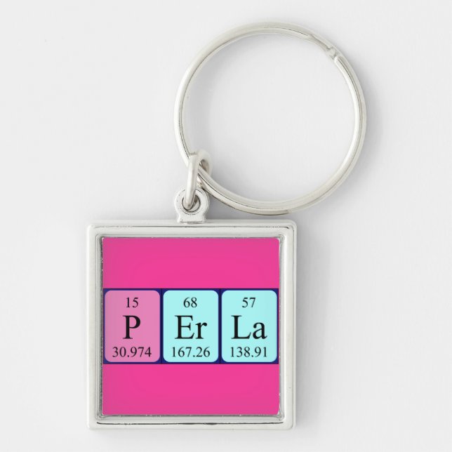 Perla periodic table name keyring (Front)
