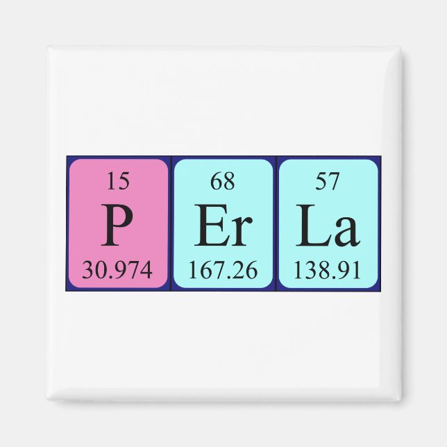 Perla periodic table name magnet (Front)