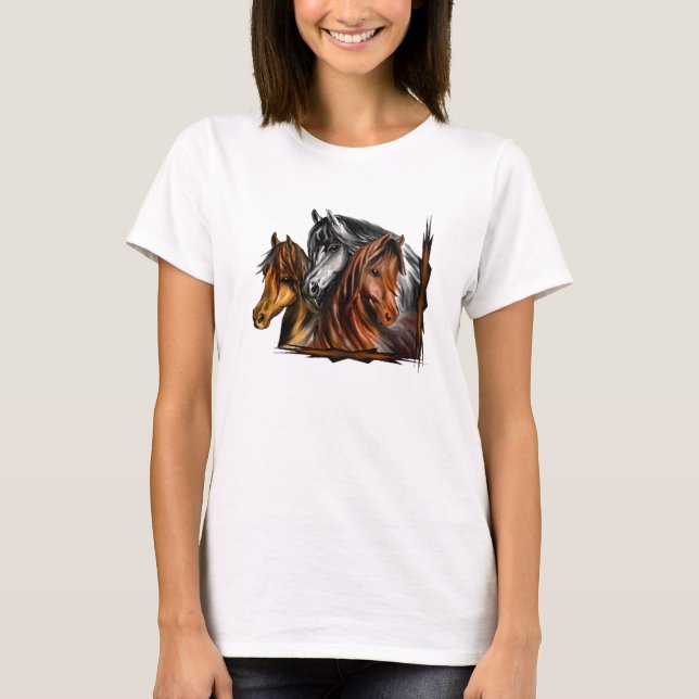 PerliPrints3Horsesz T-Shirt (Front)