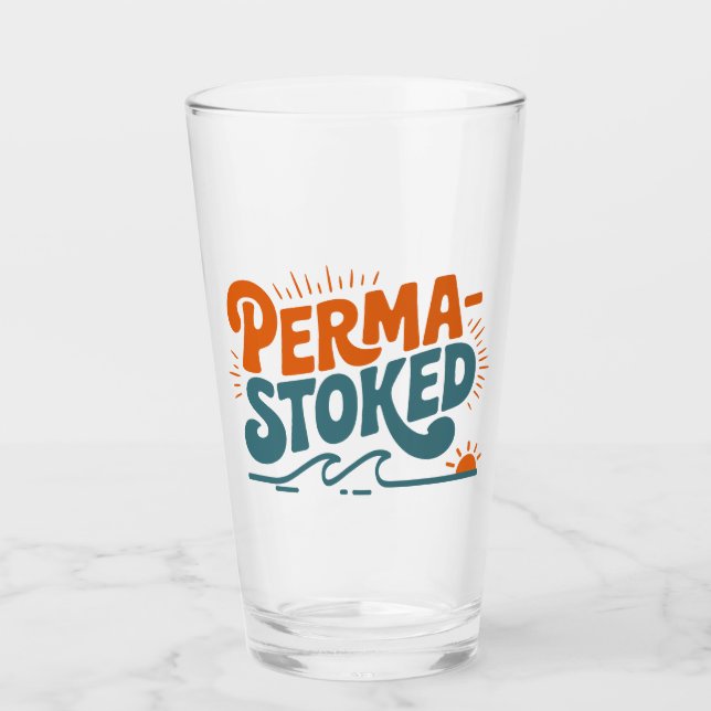Perma-Stoked Waves Glass (Front)