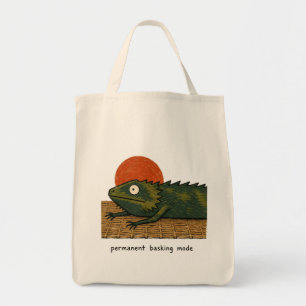Permanent Basking Mode Bearded Dragon Art Tote Bag