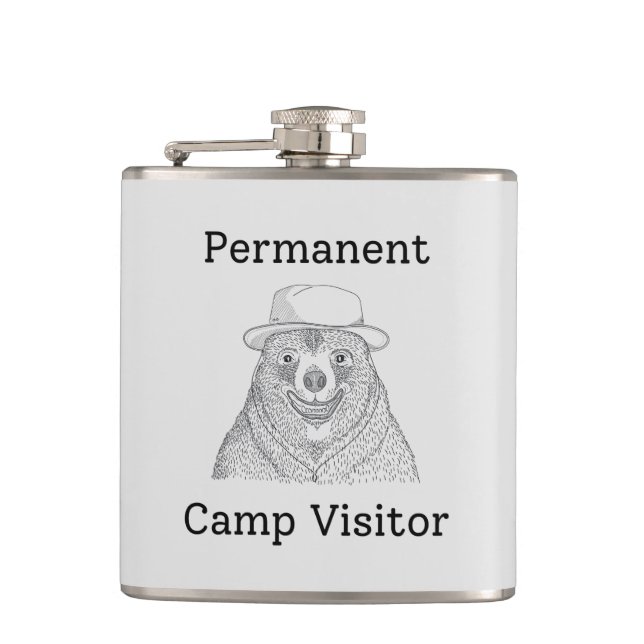 Permanent Camp Visitor Hip Flask (Front)