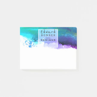 Permanent Green Watercolor Professional Business Post-it Notes
