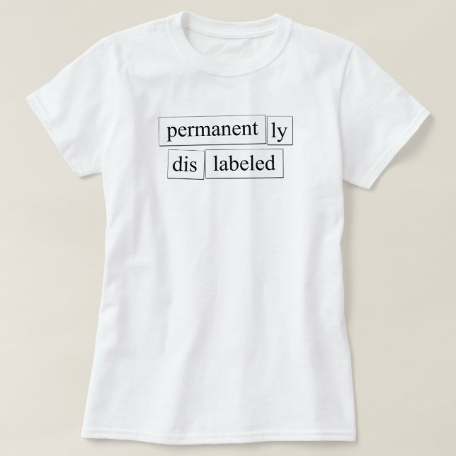 permanent ly dis labelled magnetic design T-Shirt (Design Front)