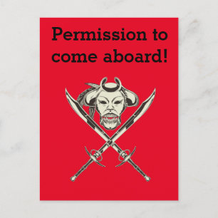 Permission to come aboard! postcard