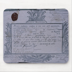 Permit for the Battle of Rossbach, 1757 Mouse Pad