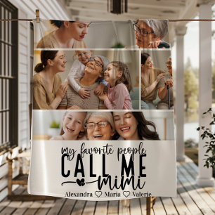 Peronalized 4 Photo Mimi Gift Fleece Blanket
