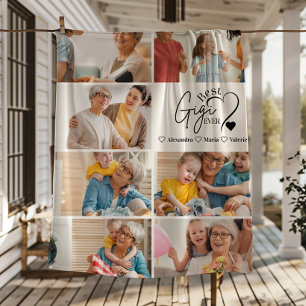 Peronalized 7 Photo Best Nonna Ever Minimalist Fleece Blanket