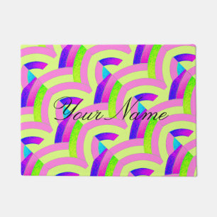 peronalized stylish modern sophisticated chevron doormat