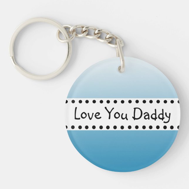 Perosnalied Love You Daddy Photo Key Ring (Front)