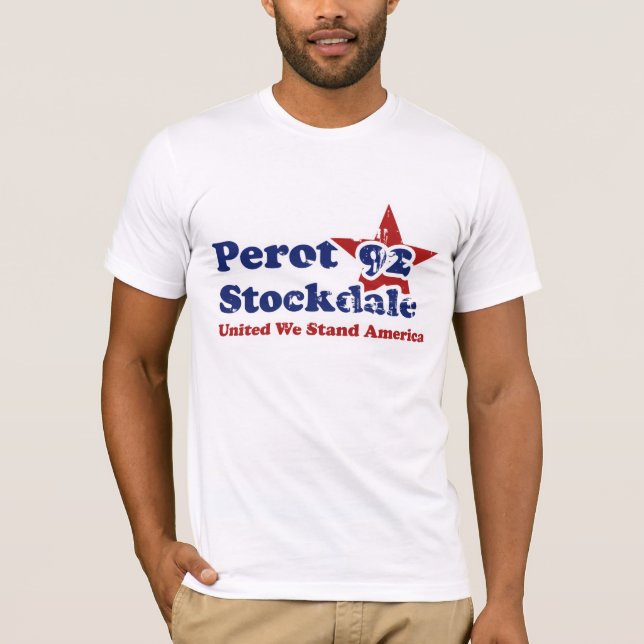 Perot Stockdale 92 Vintage Politics Distressed T-Shirt (Front)