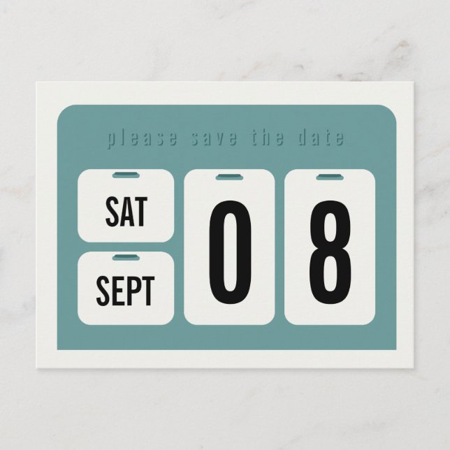 Perpetual Calendar Save the Date Announcement (Front)