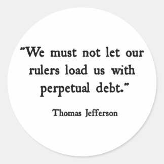 Perpetual Debt Classic Round Sticker
