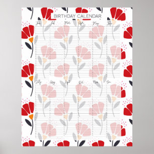 Perpetual Evergreen birthday Calendar Kathrin Legg Poster