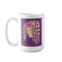 Perpetual Peaceful Woman Purple Peach Line Art Mug