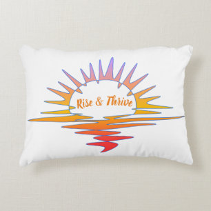 Perpetual "Rise & Thrive" Sunrise Sunset Decorative Cushion