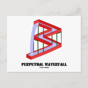 Perpetual Waterfall (Optical Illusion) Postcard